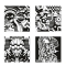 Velvet Artworks - 4 Velvet Illustrations to Color Design Art Van Orton for Dexterity and Creativity