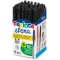 50 Deep Black Ballpoint Pens for School and Office