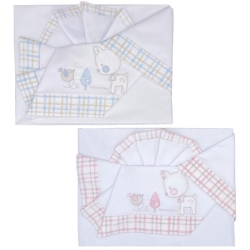 Next to Me Maxi Crib Sheet Set - 2 Sheets and 1 Pillowcase - Sky Blue