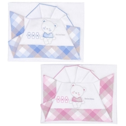 Complete Cot Bed Set - 2 Sheets + 1 Pillowcase with Elasticated Fittings - Pink