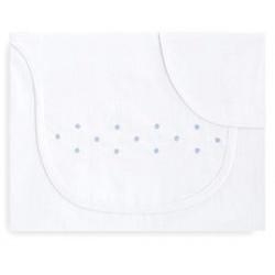 Cuckoo - 3 Sheets and Pillowcase for Mini Crib 40x80 cm - White Blue