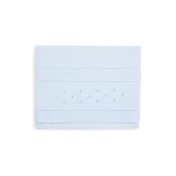 Classic - 3 Sheets and Pillowcase for Mini Crib 50 x 80/90 cm - Light Blue