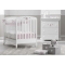 Tatino - Solid Wood Cot with Adjustable Sides - White/Pink