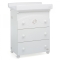 Babyfly - Convertible Changing Table, Bath, Dresser with Tub, Mattress, Wheels, Brakes - White