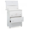 Babyfly - Convertible Changing Table, Bath, Dresser with Tub, Mattress, Wheels, Brakes - White