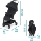Ciao - Lightweight Stroller for Children 0-22 Kg (0-4 Years) with One-Hand Folding, Aluminum Frame - Green