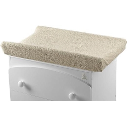 Changing Table Cover with Central Band in Cotton Sponge 50x80 cm - Ivory