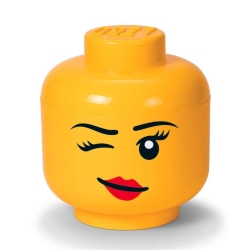 Whinky Girl Head Container - Decorative Storage 24 x 24 x 27.1 cm