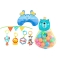 Momi Multi - Educational Sensory Mat with Tub + 30 Balls and Croissant Cushion