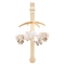 Flo, Oli & Ernest - Wooden Musical Mobile with Rotating Stuffed Animals - Beige 50 cm