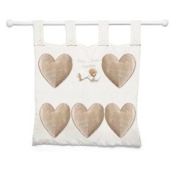 Tato Cuori - 5-Pocket Cotton Embroidered Storage Panel - White