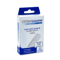 Dermacotone 12 Sterile Hypoallergenic Medium Plasters 7.2 x 1.9 cm