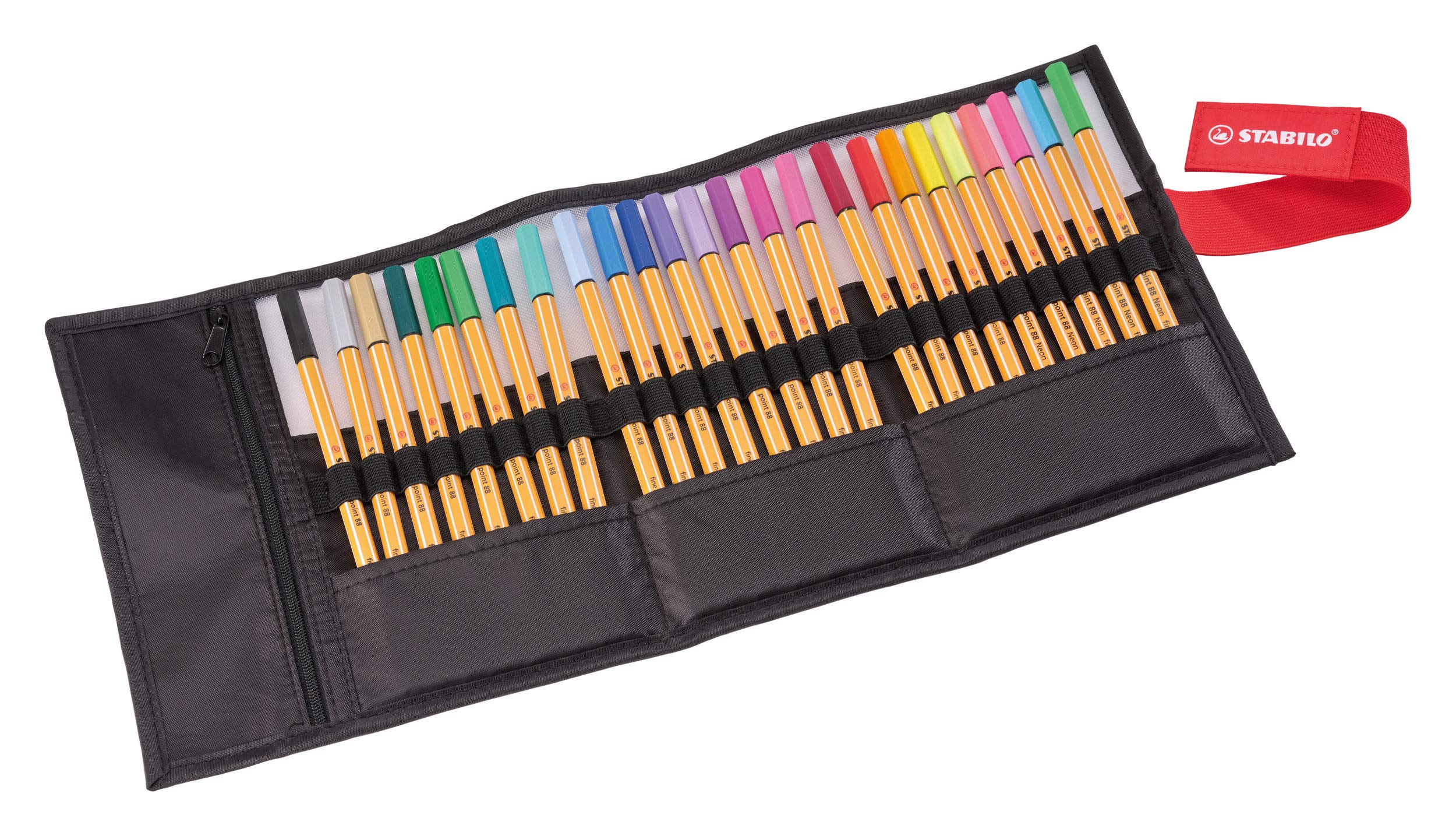 point 88 - Rollerset 25 Fineliner Markers 0.4 mm Tip Assorted Colors