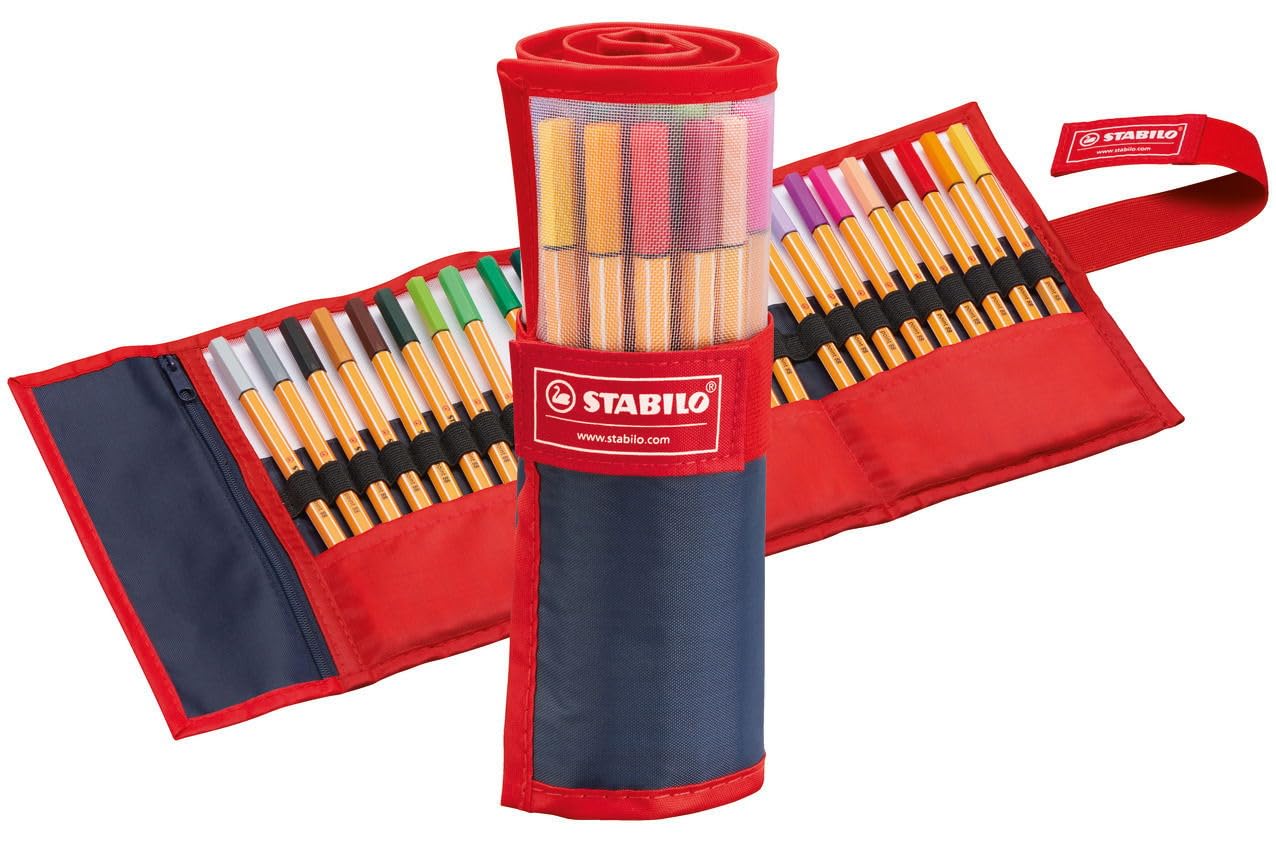 point 88 - Rollerset 25 Fineliner Markers 0.4 mm Tip Assorted Colors