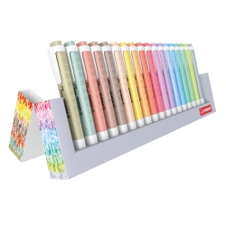 Swing Cool Nature Desk - 18 Highlighters with 6 Nature Colors and 12 Pastel Double Tip 1 mm and 4 mm