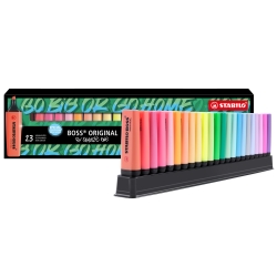 Boss Original - 23 Highlighters Desk-Set Snooze One Edition 9 Neon + 14 Pastel