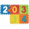 72273 - 5 Interlocking Modular Puzzle Mats with Washable Numbers for Children's Play Areas 32x32 cm Thickness 1 cm