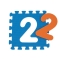 72273 - 5 Interlocking Modular Puzzle Mats with Washable Numbers for Children's Play Areas 32x32 cm Thickness 1 cm