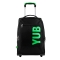 3-Wheel School Trolley - Convertible Backpack, Urban Design Fluorescent Black Green, Unisex 34 Liters
