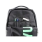 3-Wheel School Trolley - Convertible Backpack, Urban Design Fluorescent Black Green, Unisex 34 Liters