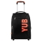 3-Wheel Trolley - 2-in-1 Backpack with Cross-Over System for Children and Teens School Travel Black Orange 34 Liters