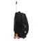 3-Wheel Trolley - 2-in-1 Backpack with Cross-Over System for Children and Teens School Travel Black Orange 34 Liters