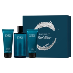 DAVIDOFF Cool Water Box - Eau de Toilette for Men 125 ml + Shower Gel 75 ml + After Shave Balm 75 ml