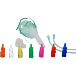 Soft mask with variable concentration and Venturi system, complete with kit with 7 colored connectors