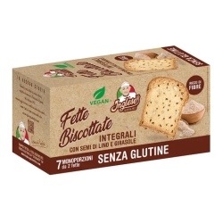 Wholemeal Rusks with flax and sunflower seeds, gluten and lactose free, 200g