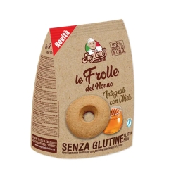 Del Nonno Wholemeal Shortbread Cookies with Honey, Gluten-Free, Egg-Free, and Soy-Free, 200g