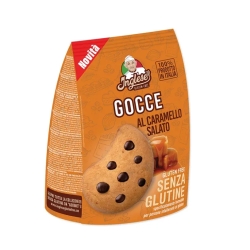 Salted Caramel Drops - Gluten-free biscuits with dark chocolate chips, 200g