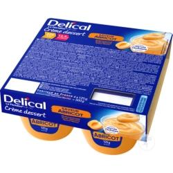 Apricot Dessert Creams, gluten-free and lactose-free, 4 jars, 125g each