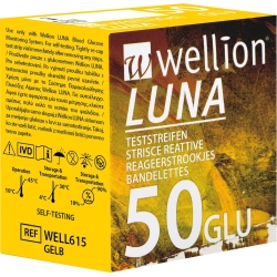 Luna - 50 strips for measuring blood glucose (Damaged packaging)
