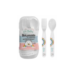 4-Piece Melamine Cutlery Set for Kids, Assorted Colors