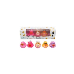 Duckskids - 5 Rubber Bath Ducks - Pink
