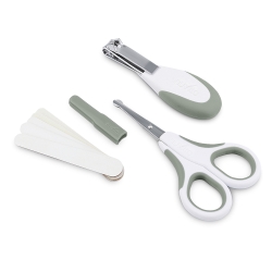 Baby Manicure Set - Scissors, Nail Clippers, and Files - Green