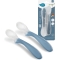 2 Silicone Spoons for Weaning 0 Months+ Blue