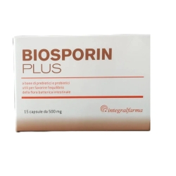 Biosporin Plus 15 Capsules - Supplement for intestinal bacterial flora