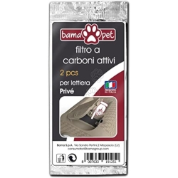 Privé - 2 Anti-Odor Activated Carbon Filters for Cat Litter 12x5.8x0.3h cm