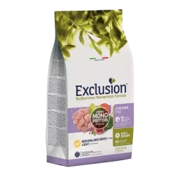 Exclusion Mediterranean Monoprotein Formula Noble Grain Chicken - Complete food for sterilized medium & large dogs 12 kg
