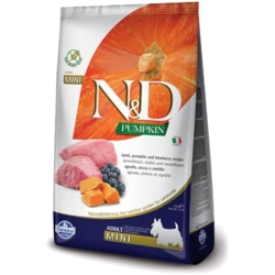 N&D Pumpkin Grain Free Adult Mini Lamb Pumpkin & Blueberry - Complete food for adult dogs 800g