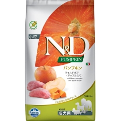 N&D Pumpkin Grain Free Wild Boar Pumpkin and Apple - Complete food for adult dogs mini 2.5 kg