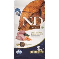 N&D Dog Brown Adult Mini Lamb, Carrot and Spirulina - Complete food for adult mini dogs 2 kg