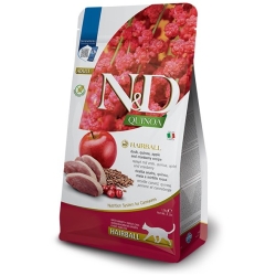N&D Quinoa Hairball Duck, Quinoa, Apple & Cranberry - Complete food for adult cats 1.5 kg
