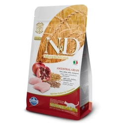 N&D Low Grain Spelt, Oats, Chicken and Pomegranate - Complete food for sterilized adult cats 1.5 kg