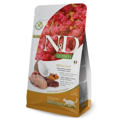 N&D Quinoa Skin&Coat Quail, Quinoa, Coconut and Turmeric - Food for adult cats with skin sensitivities 5 kg