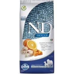 N&D Ocean Cod, Pumpkin and Orange - Complete food for adult dogs, medium and maxi, 12 kg