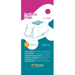 FPI 5362 - 12 Replacement Hygienic Bags for Cat Litter Boxes 50 x 38.5 cm