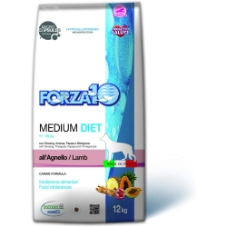 Forza 10 Medium Diet Lamb - Complete dietetic food for adult dogs with intolerances 12 kg