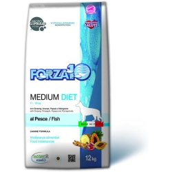 Forza 10 Medium Diet with Fish - Complete dietary food for adult dogs with food intolerances 12 kg